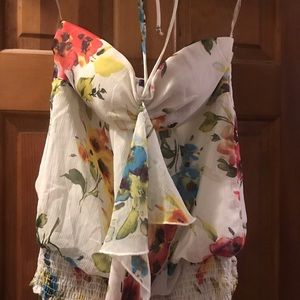 Floral pattern bubble blouse